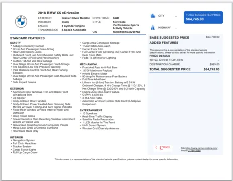 Another view of 2018 BMW X5 xDrive40e for sale in Fishers, IN at AutoGiant USA Fishers
