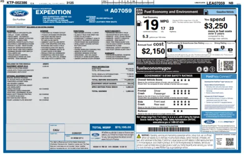 Another view of 2020 Ford Expedition Limited for sale in Fishers, IN at AutoGiant USA Fishers