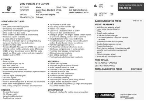 Another view of 2013 Porsche 911 Carrera for sale in Fishers, IN at AutoGiant USA Fishers