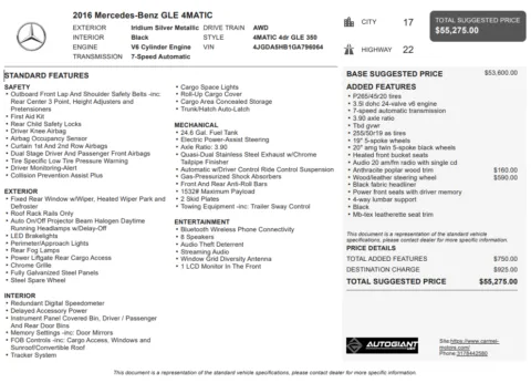 Another view of 2016 Mercedes-Benz GLE 350 for sale in Fishers, IN at AutoGiant USA Fishers