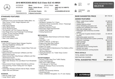 Another view of 2018 Mercedes-Benz GLE 43 AMG for sale in Fishers, IN at AutoGiant USA Fishers