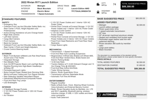Another view of 2022 Rivian R1T Launch Edition for sale in Fishers, IN at AutoGiant USA Fishers