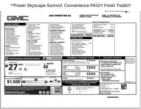 Gray 2020 GMC Terrain SLE for sale in Fishers, IN