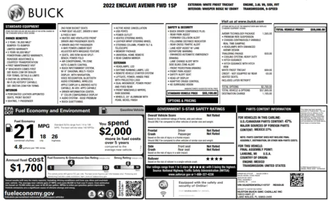 Another view of 2022 Buick Enclave Avenir for sale in Fishers, IN at AutoGiant USA Fishers