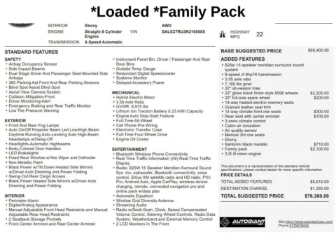 Black 2022 Land Rover Defender 110 X-Dynamic SE for sale in Fishers, IN