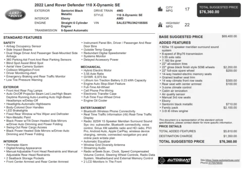 Another view of 2022 Land Rover Defender 110 X-Dynamic SE for sale in Fishers, IN at AutoGiant USA Fishers