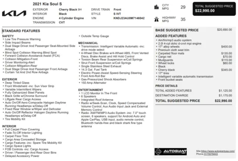 Another view of 2021 Kia Soul S for sale in Fishers, IN at AutoGiant USA Fishers