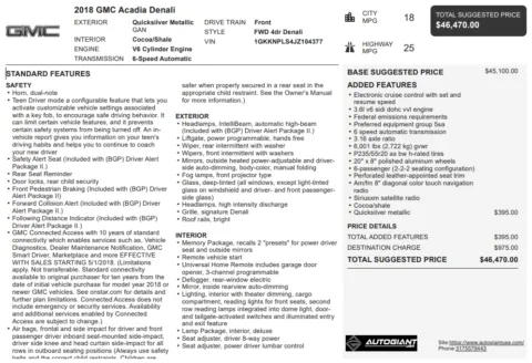 Another view of 2018 GMC Acadia Denali for sale in Fishers, IN at AutoGiant USA Fishers