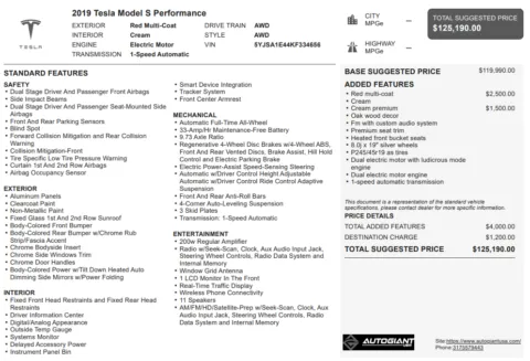 Another view of 2019 Tesla Model S Performance for sale in Fishers, IN at AutoGiant USA Fishers