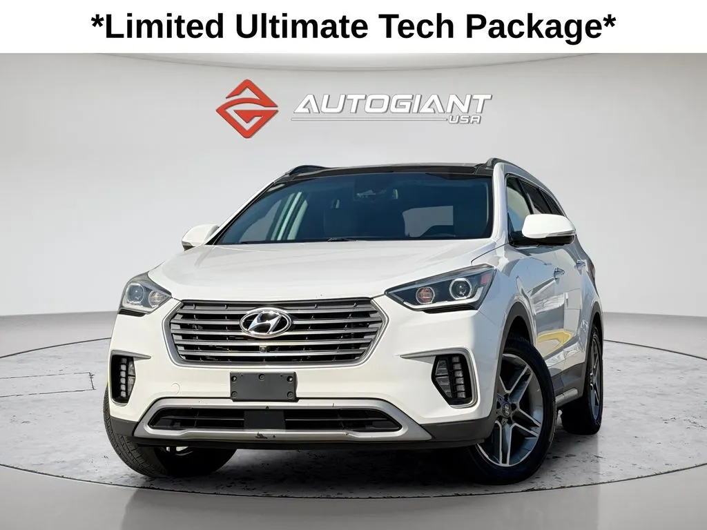 White 2017 Hyundai Santa Fe Limited Ultimate for sale in Fishers, IN