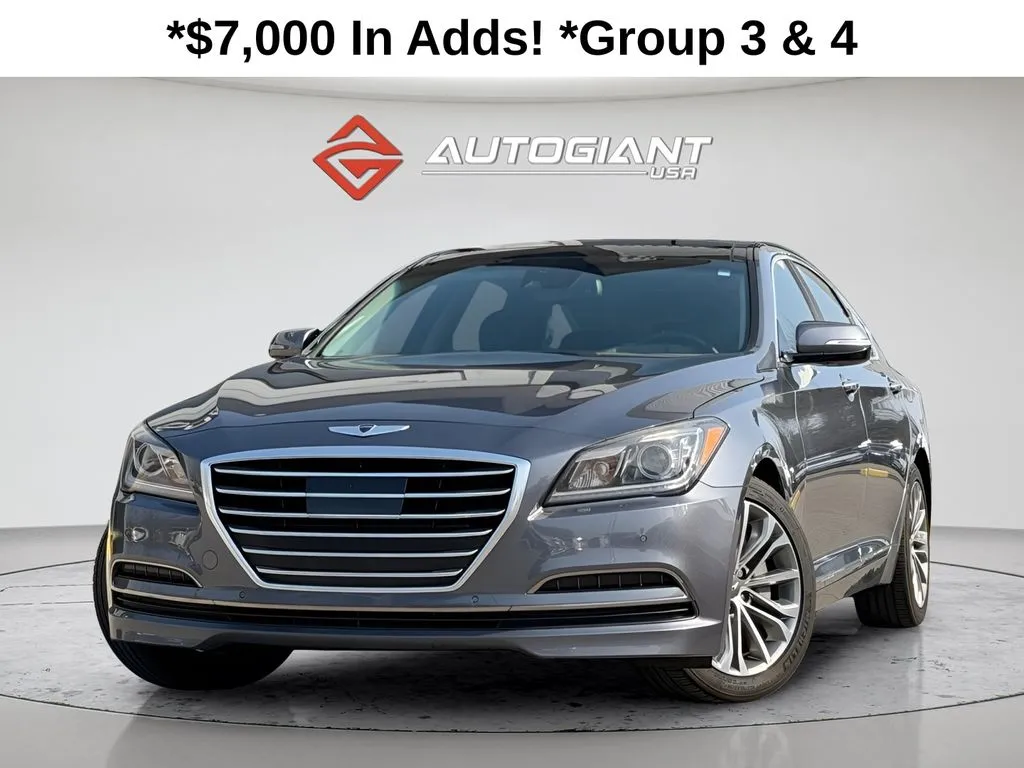 Gray 2015 Hyundai Genesis 3.8 for sale in Fishers, IN