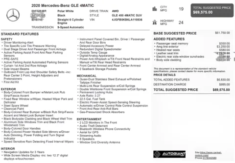 Another view of 2020 Mercedes-Benz GLE 450 for sale in Fishers, IN at AutoGiant USA Fishers