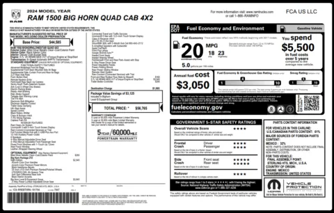 Another view of 2024 Ram 1500 Big Horn/Lone Star for sale in Fishers, IN at AutoGiant USA Fishers