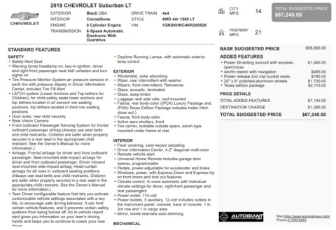 Another view of 2019 Chevrolet Suburban LT for sale in Fishers, IN at AutoGiant USA Fishers