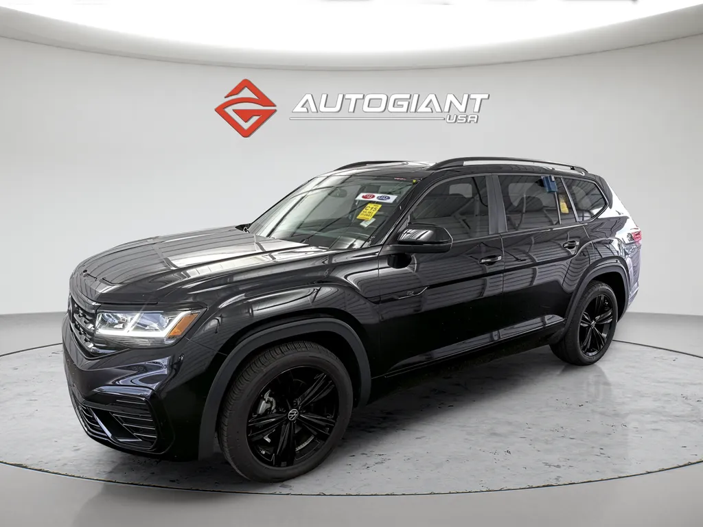 Black 2023 Volkswagen Atlas 3.6L V6 SEL R-Line for sale in Fishers, IN
