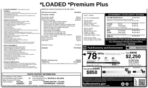 Blue 2022 Audi e-tron Premium Plus for sale in Fishers, IN