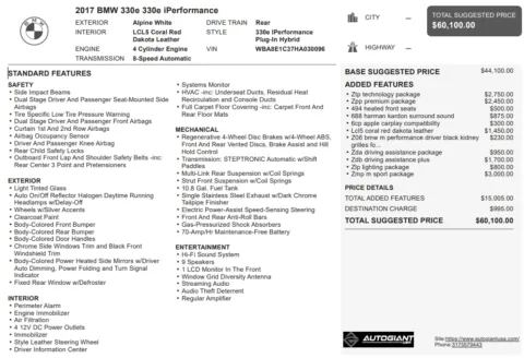 Another view of 2017 BMW 3 Series 330e iPerformance for sale in Fishers, IN at AutoGiant USA Fishers