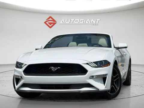 White 2018 Ford Mustang EcoBoost Premium for sale in Fishers, IN