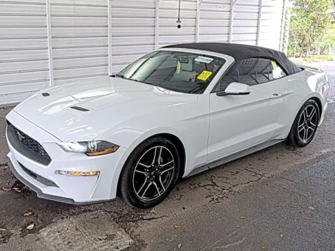 White 2018 Ford Mustang EcoBoost Premium for sale in Fishers, IN