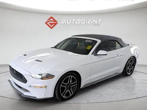 White 2018 Ford Mustang EcoBoost Premium for sale in Fishers, IN