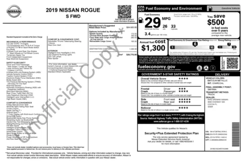 Another view of 2019 Nissan Rogue S for sale in Fishers, IN at AutoGiant USA Fishers