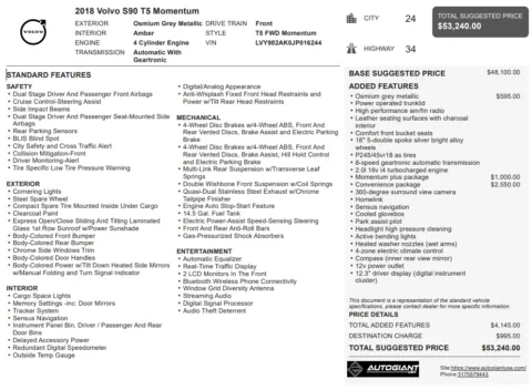 Another view of 2018 Volvo S90 T5 Momentum for sale in Fishers, IN at AutoGiant USA Fishers