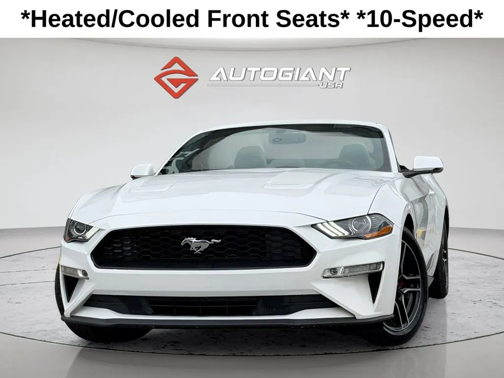 White 2019 Ford Mustang EcoBoost Premium for sale in Fishers, IN
