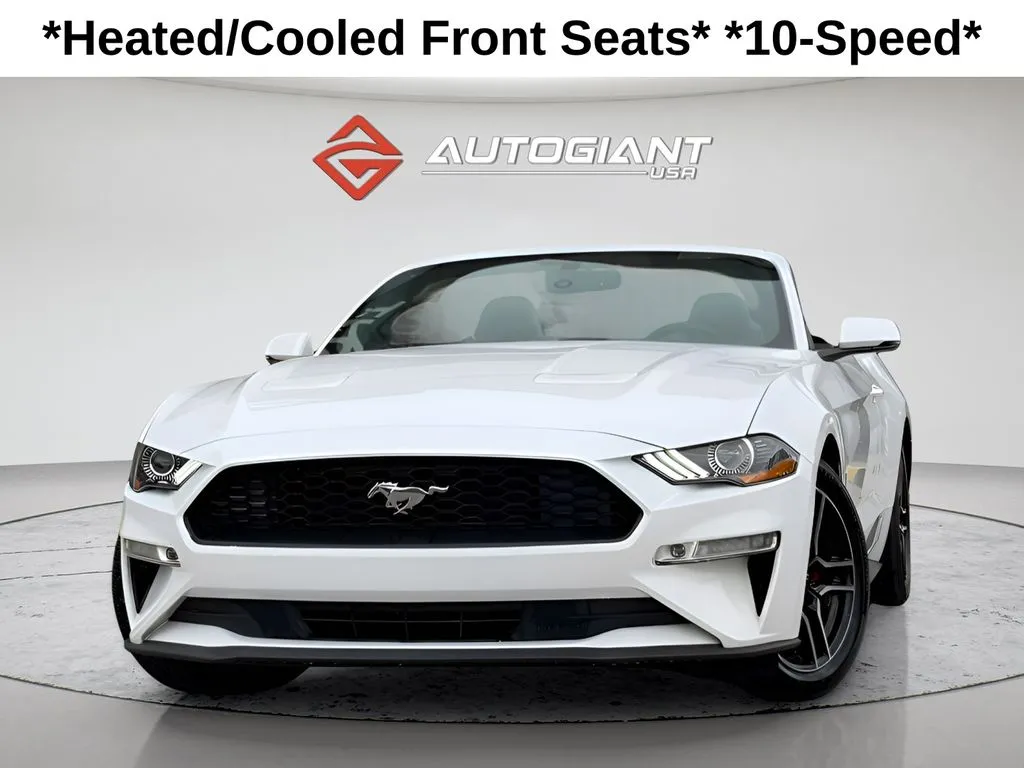 White 2019 Ford Mustang EcoBoost Premium for sale in Fishers, IN
