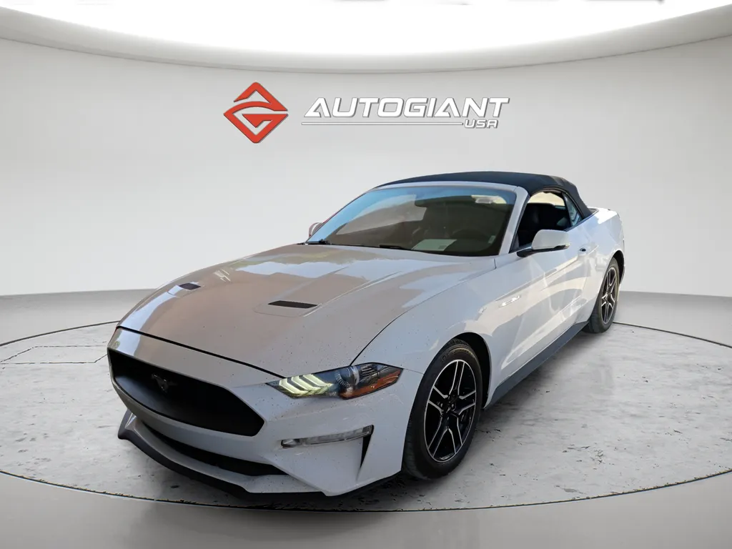 White 2019 Ford Mustang EcoBoost Premium for sale in Fishers, IN