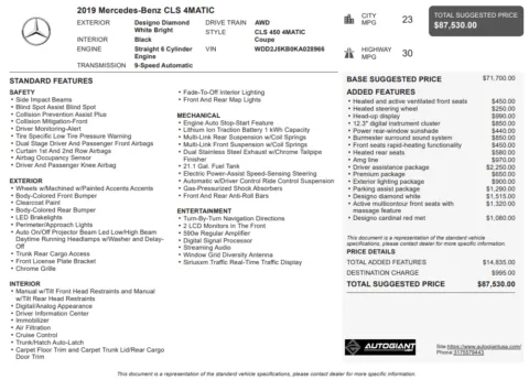 Another view of 2019 Mercedes-Benz CLS 450 for sale in Fishers, IN at AutoGiant USA Fishers