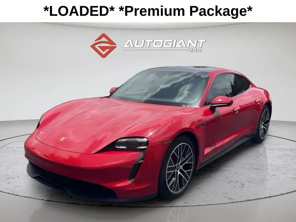 Red 2021 Porsche Taycan 4S for sale in Fishers, IN