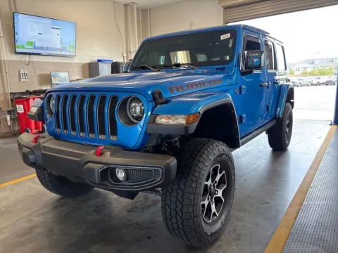 Blue 2021 Jeep Wrangler Unlimited Rubicon for sale in Fishers, IN