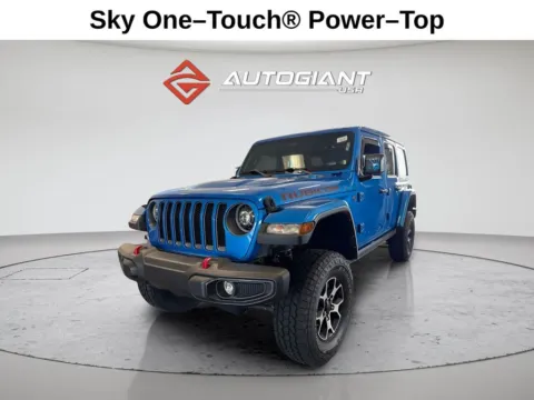 Blue 2021 Jeep Wrangler Unlimited Rubicon for sale in Fishers, IN