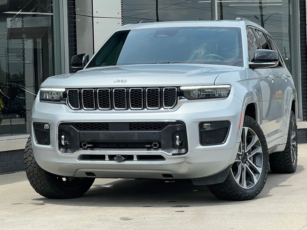Silver 2022 Jeep Grand Cherokee L Overland for sale in Fishers, IN