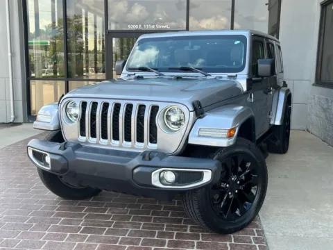 Silver 2021 Jeep Wrangler Unlimited Sahara 4xe for sale in Fishers, IN