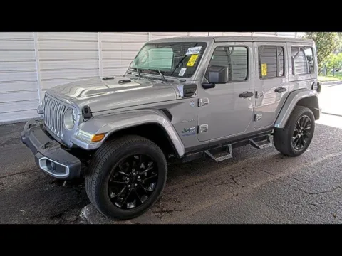 Silver 2021 Jeep Wrangler Unlimited Sahara 4xe for sale in Fishers, IN