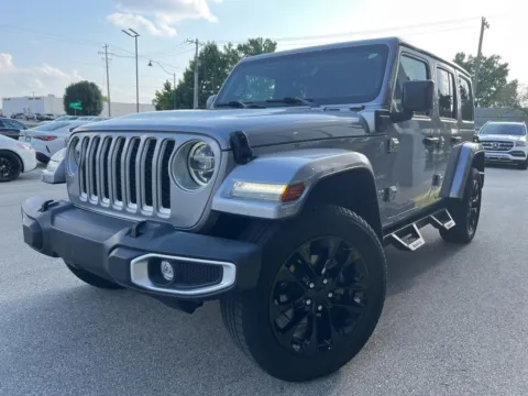 Silver 2021 Jeep Wrangler Unlimited Sahara 4xe for sale in Fishers, IN