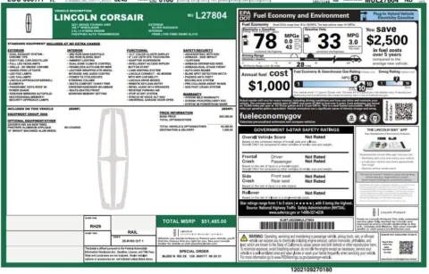 Another view of 2021 Lincoln Corsair Grand Touring for sale in Fishers, IN at AutoGiant USA Fishers