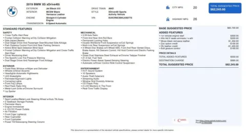 Another view of 2019 BMW X5 xDrive40i for sale in Fishers, IN at AutoGiant USA Fishers