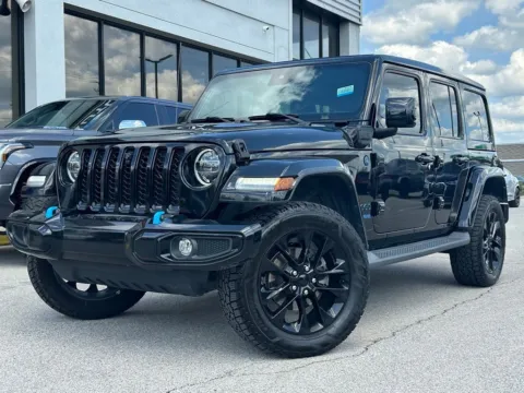 Black 2021 Jeep Wrangler Unlimited Sahara High Altitude 4xe for sale in Fishers, IN