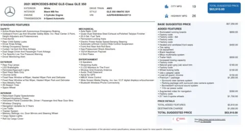 Another view of 2021 Mercedes-Benz GLE 350 for sale in Fishers, IN at AutoGiant USA Fishers