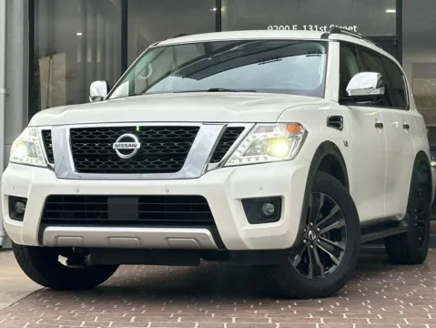 White 2018 Nissan Armada Platinum for sale in Fishers, IN
