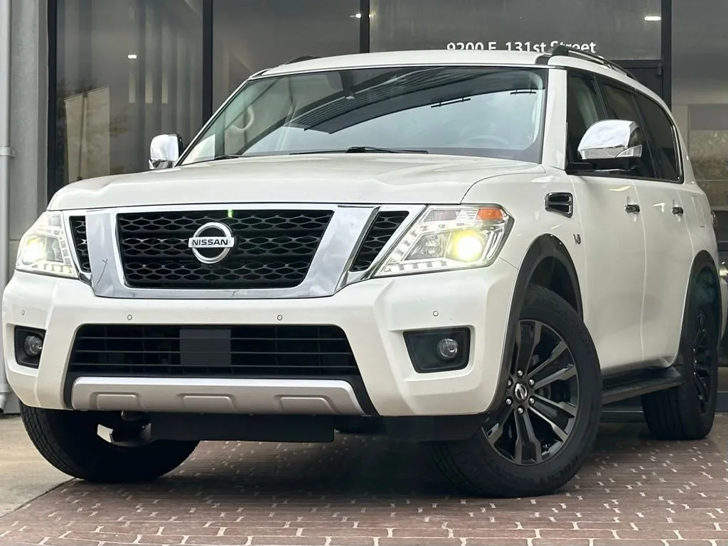 White 2018 Nissan Armada Platinum for sale in Fishers, IN