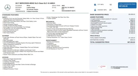 Another view of 2017 Mercedes-Benz GLC 43 AMG for sale in Fishers, IN at AutoGiant USA Fishers
