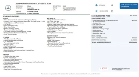 Another view of 2022 Mercedes-Benz GLE 350 for sale in Fishers, IN at AutoGiant USA Fishers