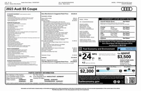 Photos of 2023 Audi S5 Coupe Prestige for sale in Denver, CO at Automotive Imports Sales & Service