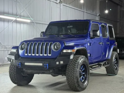 Blue 2018 Jeep Wrangler Unlimited Sahara for sale in Denver, CO