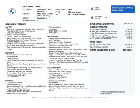 Photos of 2023 BMW i4 M50 for sale in Denver, CO at Automotive Imports Sales & Service