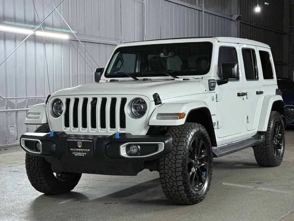 White 2022 Jeep Wrangler 4xe Unlimited Sahara for sale in Denver, CO