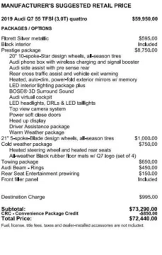 Photos of 2019 Audi Q7 Prestige for sale in Denver, CO at Automotive Imports Sales & Service